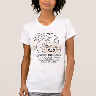 Camiseta Spooky Biscuits Club Cat Halloween Funny Baking