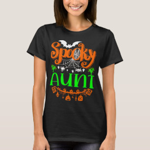Camiseta Spooky Boo Pumpkin Halloween Tia Giftidea