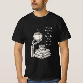 Camiseta Spooky & Books: Witchy Skeleton Hand Cauldron