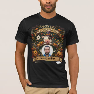 Camiseta Spooky Cute Halloween Cow Personalized Party Suite