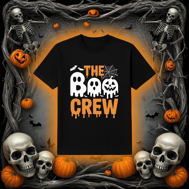 Camiseta Spooky Dripping The Boo Crew Ghosts and Pumpkin Ha (Criador carregado)