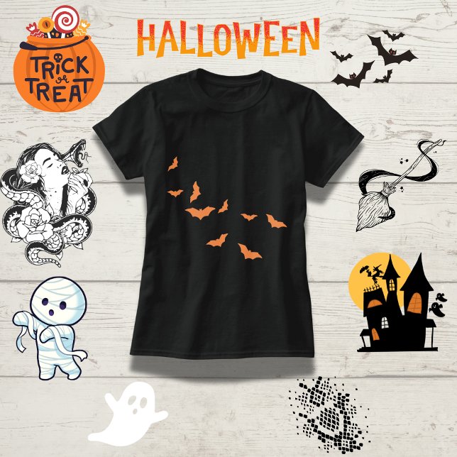 Camiseta Spooky Family Bats Halloween (Criador carregado)