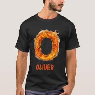 Camiseta Spooky Flame Oliver Halloween - Letra Boys Nome