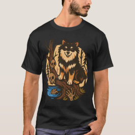 Camiseta Spooky Forest Dog with Skulls Horror Art