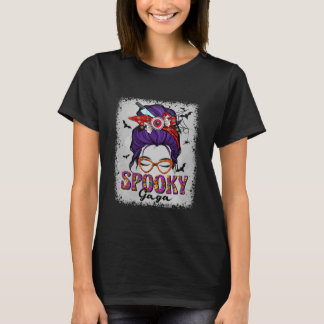 Camiseta Spooky Gaga Messy Hair Bun Scary Halloween Costume