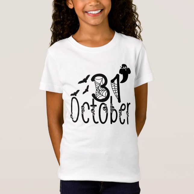 Camiseta Spooky Ghost Halloween 31 de outubro (Frente)