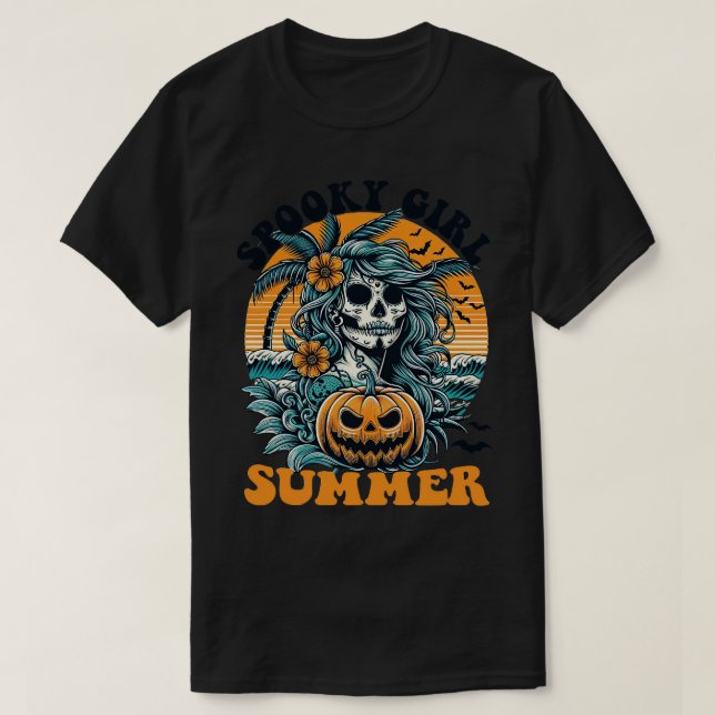 Camiseta Spooky Girl Summer (Frente do Design)