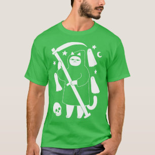 Camiseta Spooky Grim Reaper Cat