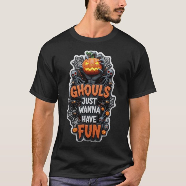 Camiseta Spooky Halloween fun graphic design (Frente)