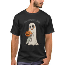 Spooky Halloween Ghost with Pumpkin