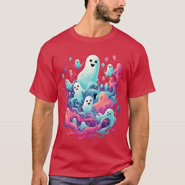 Camiseta Spooky Halloween Ghosts boy (Frente)