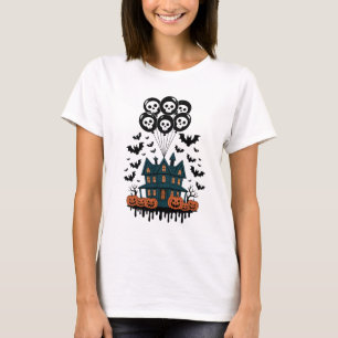 Camiseta Spooky Halloween Gothic - Casa Assombrada
