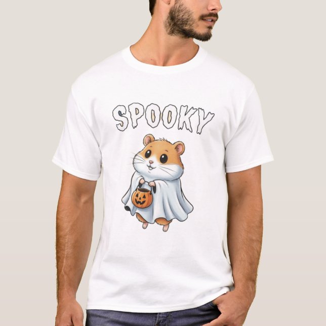 Camiseta Spooky – Halloween Hamster TinyFur Tee (Frente)