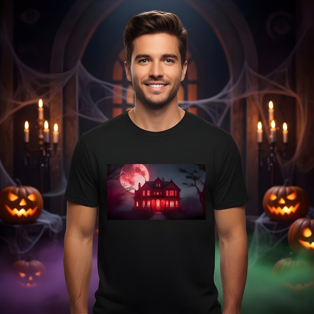 Camiseta Spooky Halloween Haunted House Design (Criador carregado)