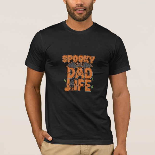 Camiseta Spooky Halloween para Pais (Frente)