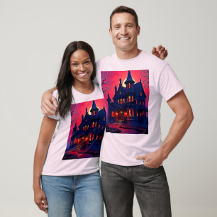 Camiseta Spooky Haunted House em Dusk Design
