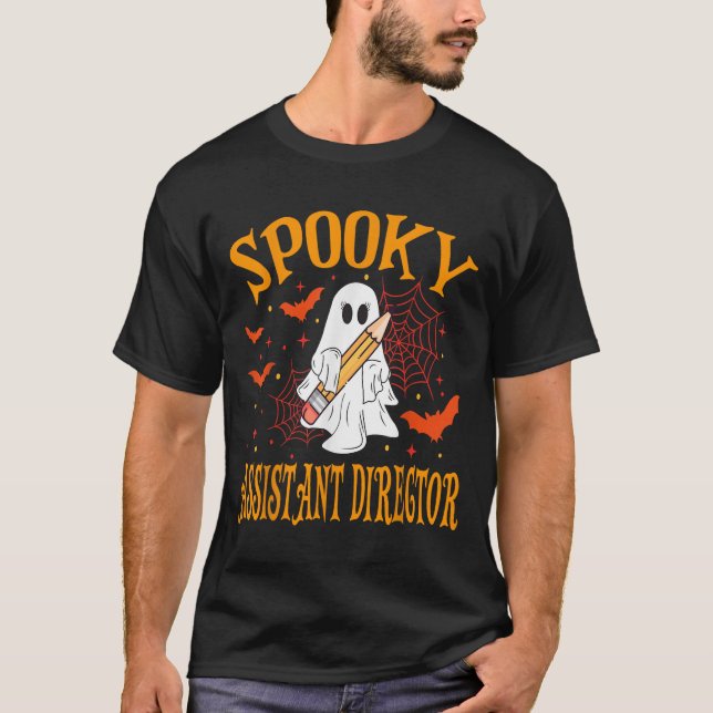 Camiseta Spooky Istant Director Ghost Funny Halloween Schoo (Frente)