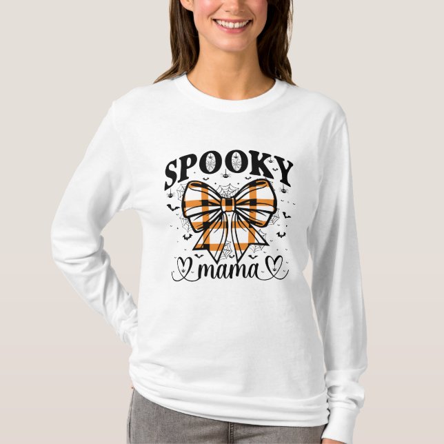 Camiseta Spooky Mama – Cute Halloween for Moms (Frente)