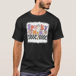 Camiseta Spooky Mama Floral Ghost Boo Mãe E Mini Combinação