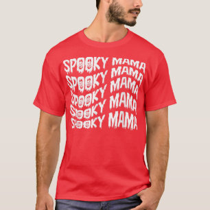 Camiseta Spooky Mama Halloween Ghost Witchy Mãe