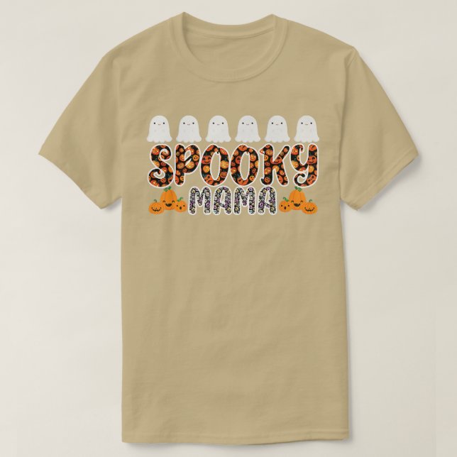 Camiseta Spooky Mama Scary Halloween Mom Spooky Premium  (Frente do Design)