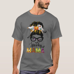 Camiseta Spooky Mama Tee Spooky Mãe Engraçado Mãe Hallowee