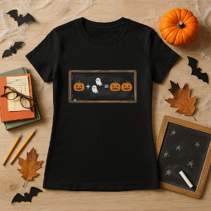Camiseta Spooky Math Pumpkin e Fantasmas para Professores d