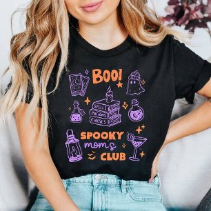 Camiseta Spooky Moms Club Desenhos do Halloween
