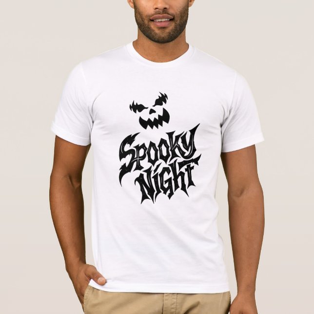 Camiseta Spooky night Pumpkin face   (Frente)