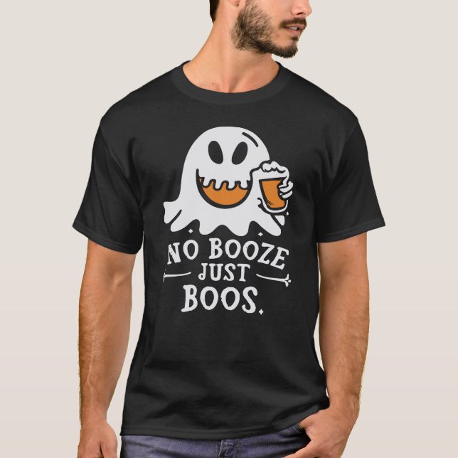 Camiseta Spooky 'No Booze Only Boos' (Frente)