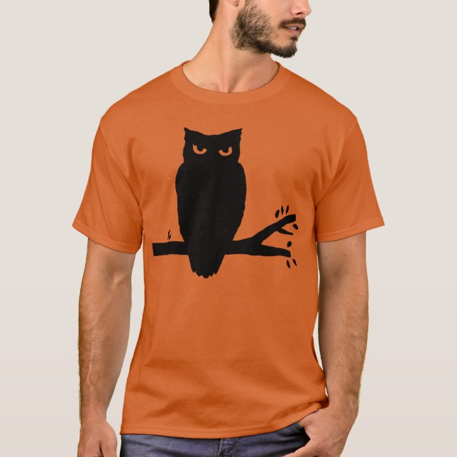 Camiseta Spooky Owl Silhouette (Frente)