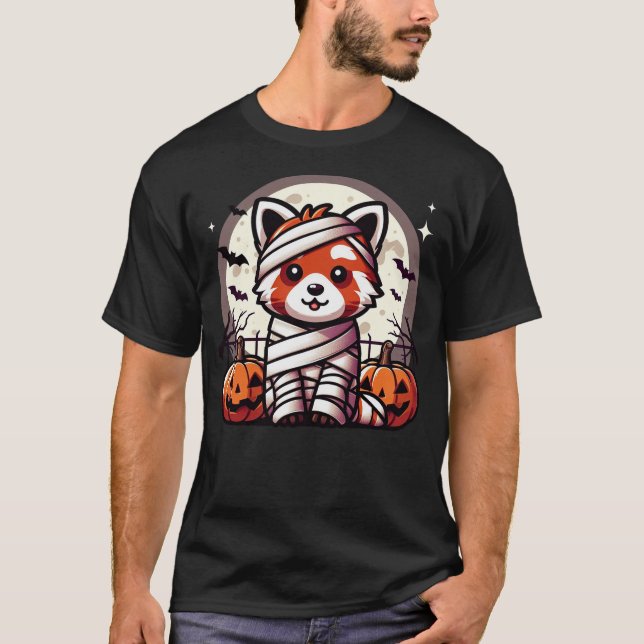 Camiseta spooky Red Panda mummy (Frente)