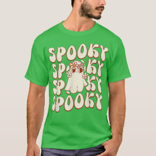 Camiseta Spooky Retro Groovy Ghost Boo Halloween Figurume S