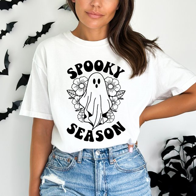 Camiseta Spooky Season Cute Ghost Halloween (Criador carregado)