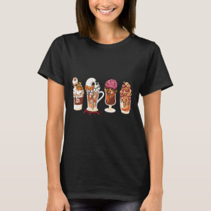Camiseta "Spooky Season Fall Coffee Horror Movie and Coffee