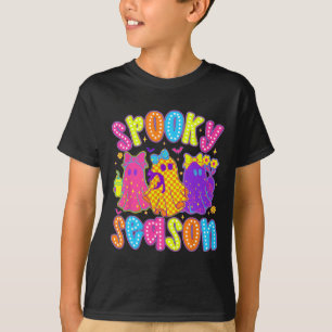 Camiseta Spooky Season Ghost Arco Flower Halloween Fume G