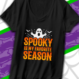 Camiseta Spooky Season Ghost Bats Scary Feliz Halloween