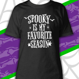 Camiseta Spooky Season Ghosts Bats Spiders Happy Halloween