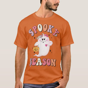 Camiseta Spooky Season Groovy HalloweenGhost Pumpkin Spice