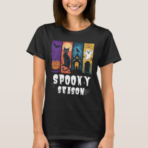 Camiseta Spooky Season Halloween Black Ghost Haunted