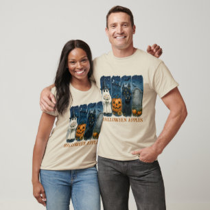 Camiseta Spooky Season Halloween Fantasmas Pumpkins T-Shirt