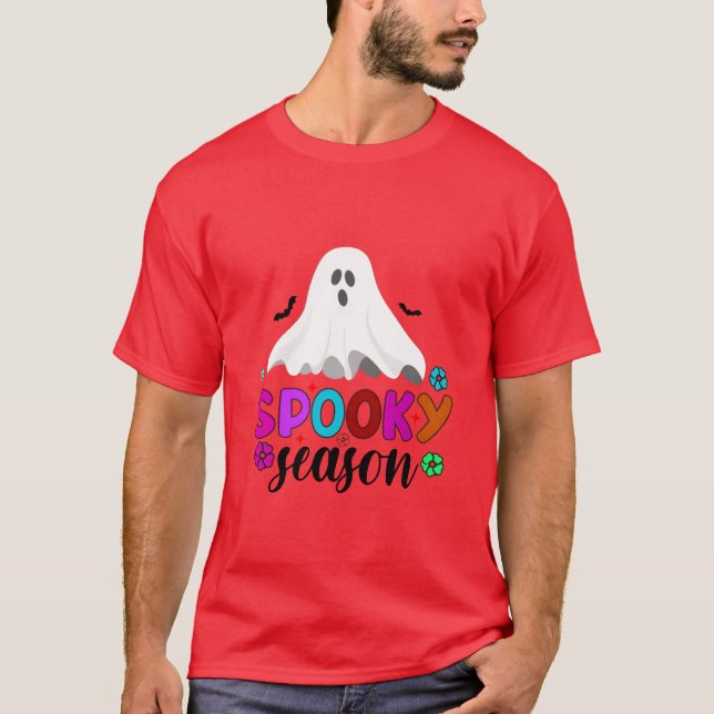 Camiseta Spooky Season Para A Família Halloween (Frente)