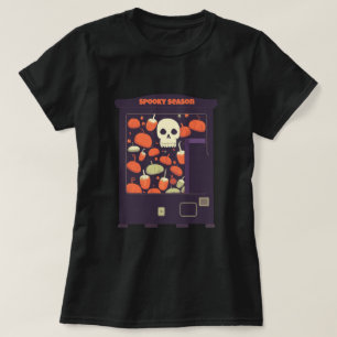 Camiseta Spooky Season Pumpkin e Skull Vending Machine