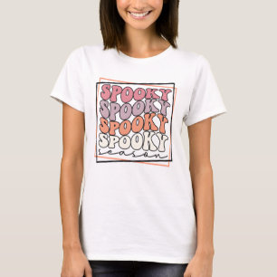 Camiseta Spooky Season Retro T-Shirt Diversão do Hallowee