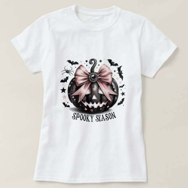 Camiseta Spooky Season Spectacle Adorable Halloween (Frente do Design)