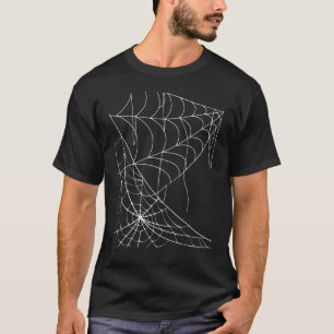 Camiseta Spooky Spider Web Padrão Halloween Vibes Black Co