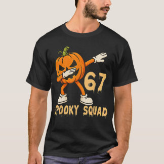 Camiseta Spooky Squad Pumpkin 67 Halloween Meme 6 7 Numbers