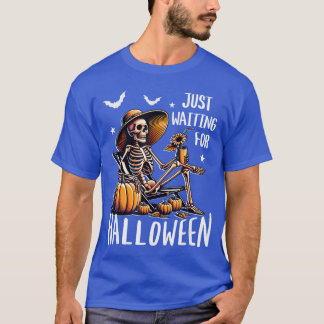 Camiseta Spooky Summerween Skeleton Just Waiting For Hallow