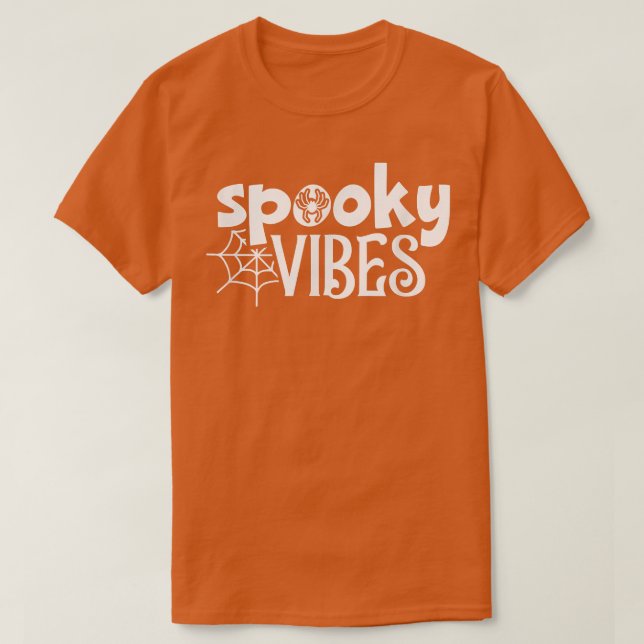 Camiseta Spooky Vibes Halloween (Frente do Design)