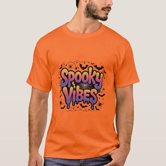 Camiseta Spooky Vibes Halloween (Frente)